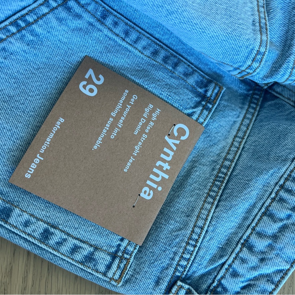 Reformation Cynthia High Rise Straight Jeans - Picture 3 of 5
